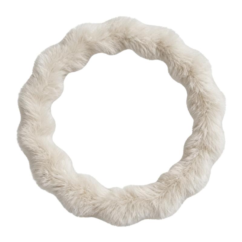 Premium Plüsch Lenkradbezug Für Winterliche Wärme Komfort Und Anti-Rutsch-Griffe Universell 38cm Durchmesser