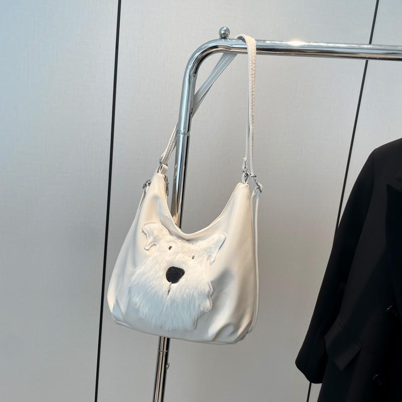 Stylish Vintage Large Capacity Tote Bag For Women In Black Pink White Brown Colors