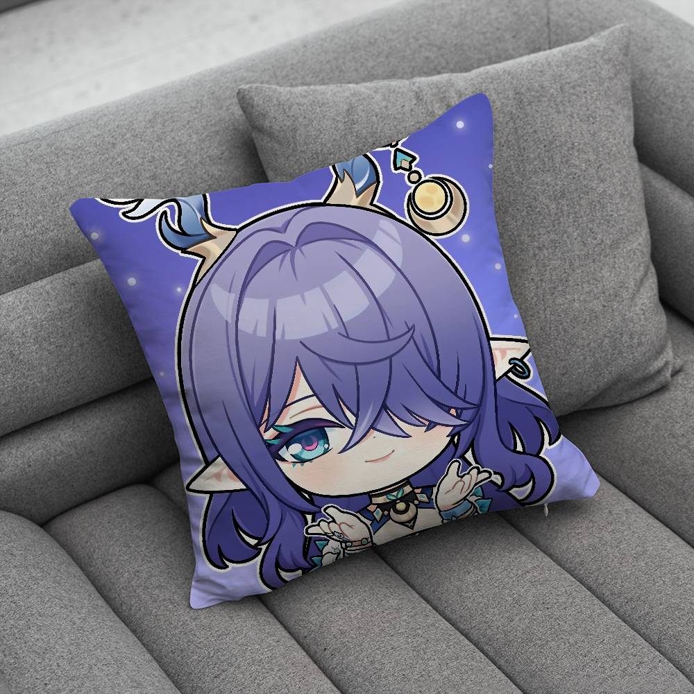 Genshin LLauma Impact  Print Pattern Sofa Cushion Cover Pillowcase Home Party Car Bedding