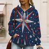 Ladies Plus Size White Drawstring Hooded Sweatshirt Long Sleeve Loose Soft Casual Daily Street Top