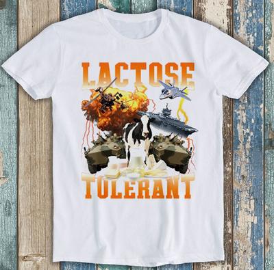 Laktosetolerant Meme Milch Käse Diät Fitnessstudio Workout Lustiges Geschenk T-Shirt 2145
