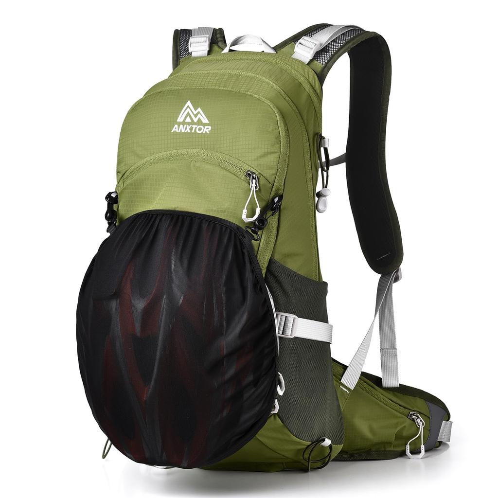 ANXTOR Wanderrucksack 20L, Grün, Leichter Trekkingrucksack, Atmungsaktive Mesh-Träger, für Bergsteigen im Freien (Grün, 20L)