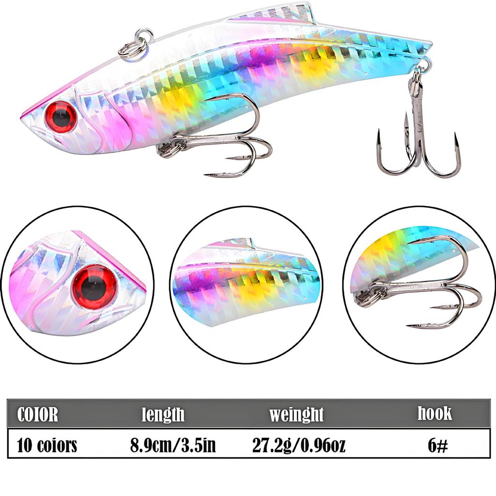 27g VIB Long Cast Fishing Lures - All Water Layers, Lead Block Bait