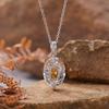 S925 Sterling Silver Natural Tanzanite White Crystal Colored Treasure Necklace Women'S Niche Design High-End Pendant