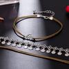 2024 3 Pcs Multi-Layer Anklet Set Handmade Round Pendant Beach Ankle Chain for Women Jewelry Party Gift
