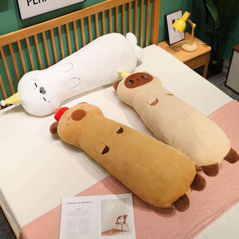 Almohada Corporal de Peluche de Foca Larga No Tóxica Cojín Relleno de Animales Creativo Cojín Decorativo Suave para Sofá Cojín Grande para Dormir Decoración