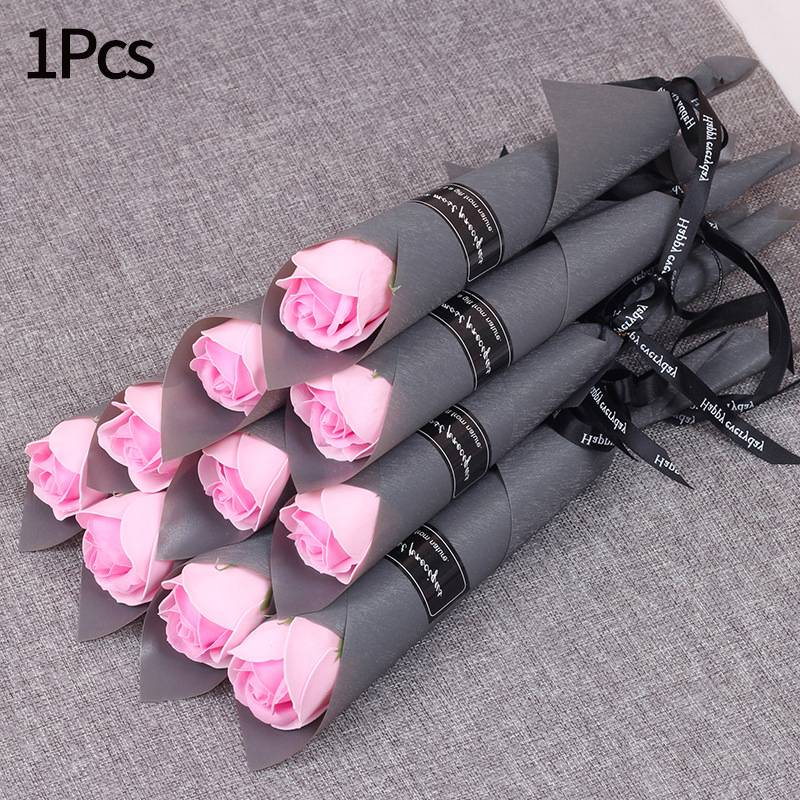 Artificial Soap Rose Bouquet Little Bear Soap Flower Diy Flower Bouquets Wedding Mother'S Day Valentine'S Day Gift Souvenirs
