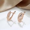 Ins Cold Style Rose Gold Heart-Shaped Hollow Earrings for Women