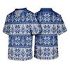 Men's Christmas Theme Caregiver Uniform, Holiday Scrub Top for Nurses and Workers