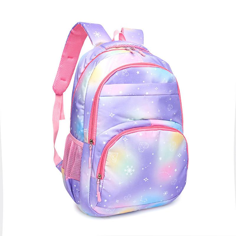 Starry Pattern Sky Student Backpack With Breathable Material For Boys And Girls