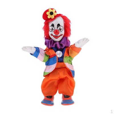 Funny Clown Dolls Wearing Colorful Outfit Halloween Gift Home Decoration