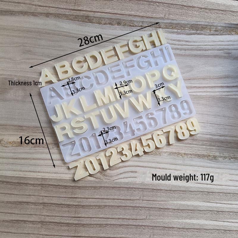 

Силиконовая форма для изготовления фонетического алфавита своими руками для изготовления ювелирных изделий и подвесок Alphanumeric with hole