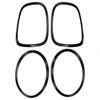 For Mini F55/F56/F57 14-21 Gloss Black Headlight+ Taillight Rings Trim