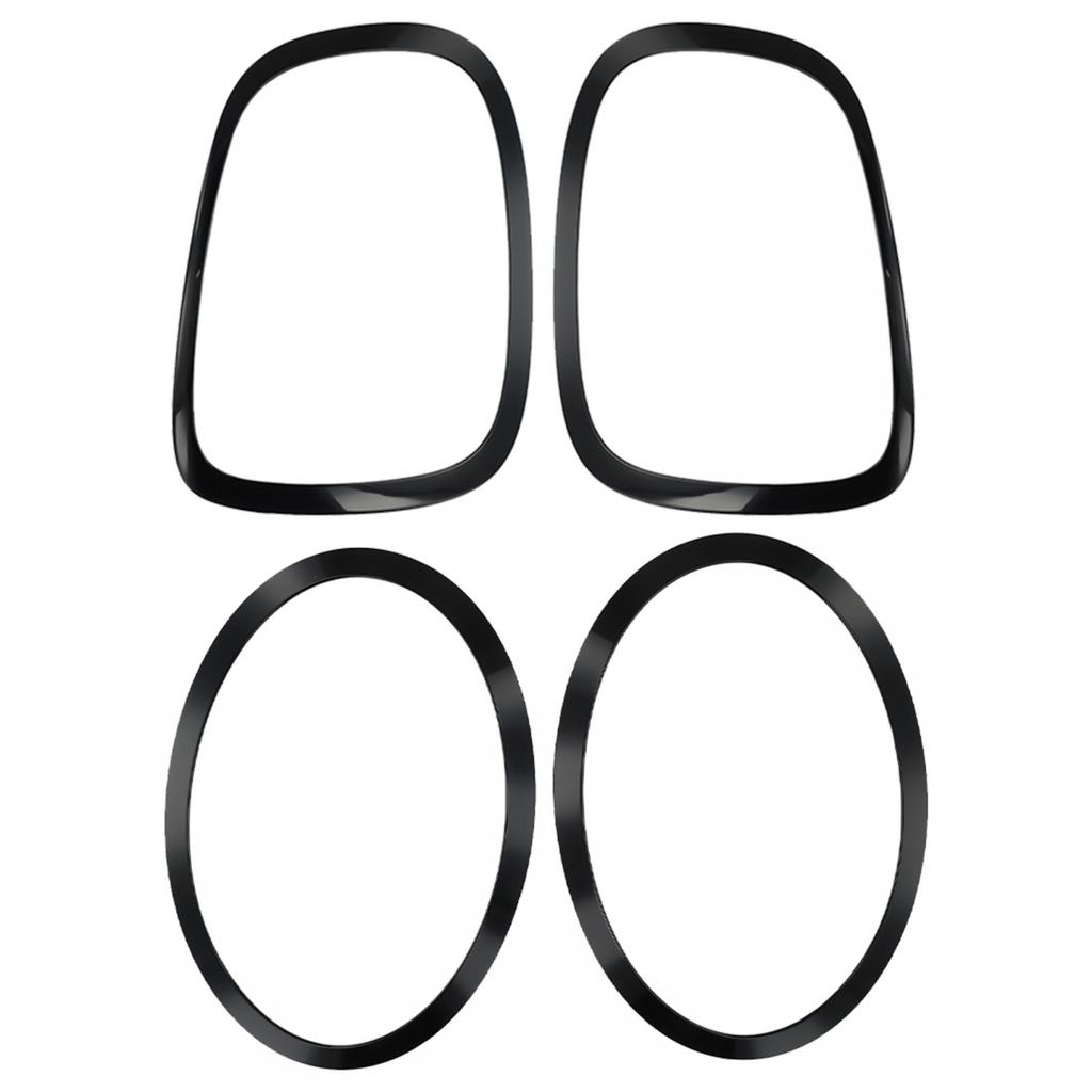 For Mini F55/F56/F57 14-21 Gloss Black Headlight+ Taillight Rings Trim
