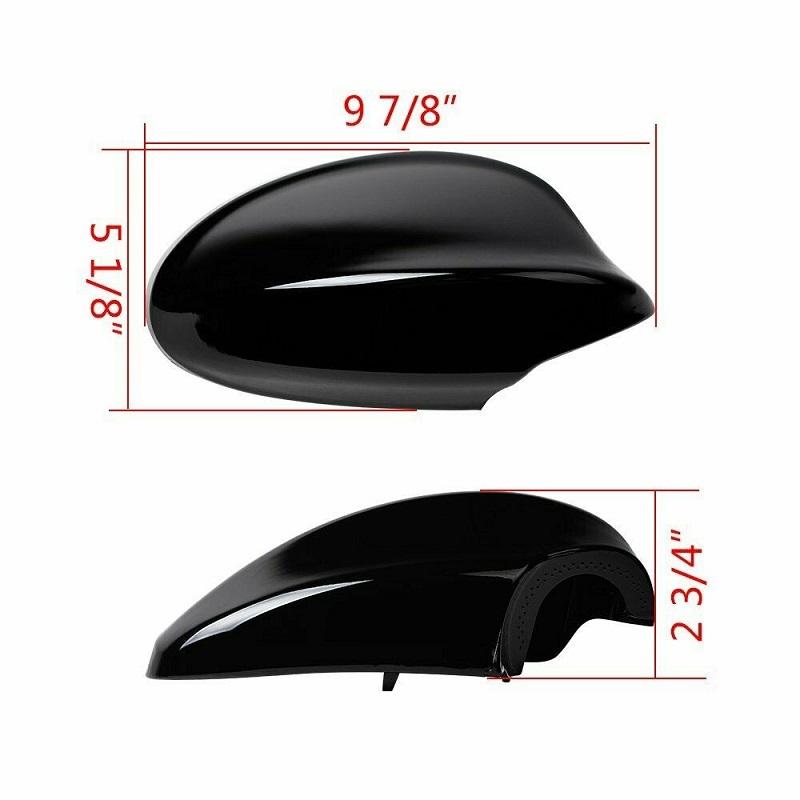 2PCS Gloss Black Side Mirror Cover Caps for BMW E90 2006-2008 318i 320i 323i 325i 328i 51167135097+51167135098