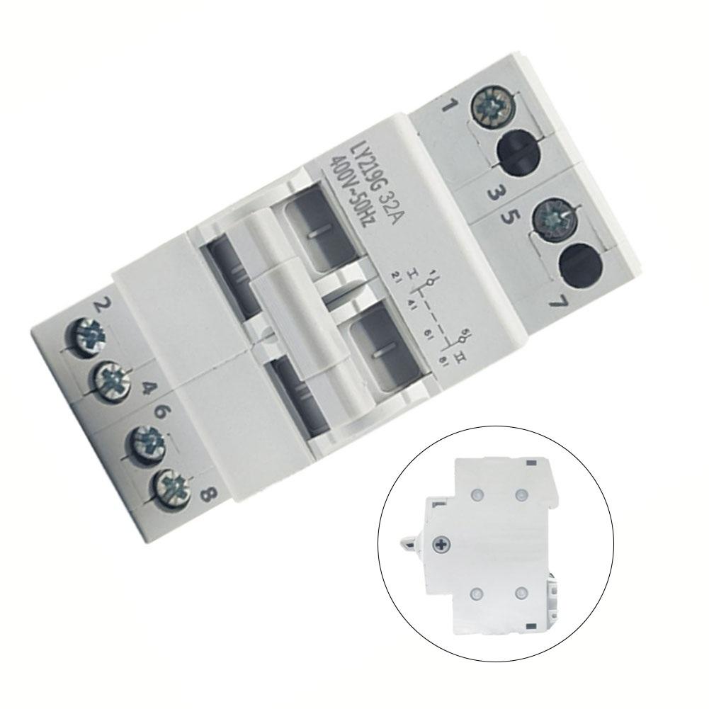 2P Terminal/Cable Size 16mm2 Dual Power Manual Transfer Switch AC400V 63A IP20 50/60HZ Standard IEC/EN60947-3 For 35mm DIN Rail