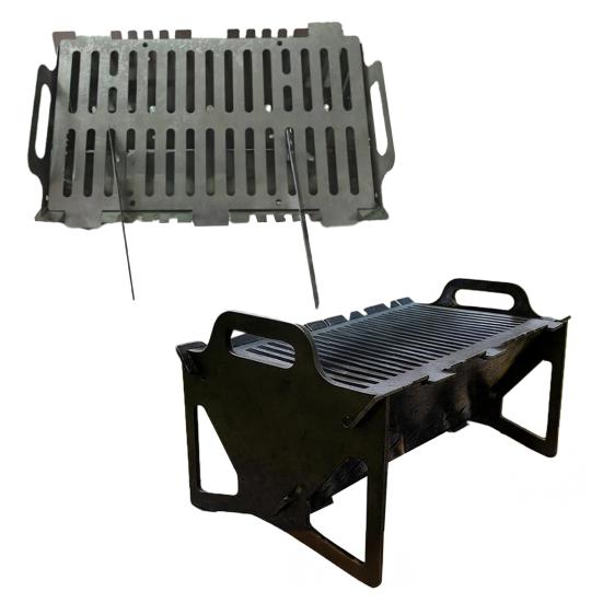 Slot Grill Collapsible BBQ Grill Tool-Free Setup Portable Camping Grills