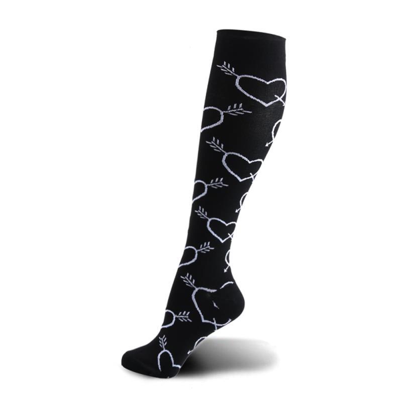 Latest Pressure Lower Limb Warmers 30 Mmhg Female Male Golfs Legging Socks Animal Fruit Prints Outdoor Athletic Running Lengthy Pressure Long Socks