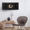 Wall Mounted Bioethanol Fireplace DELTA Black TÜV 