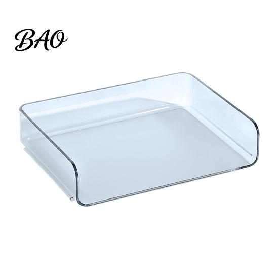 Modern Office Desktop Organizer Large Capacity Desk for Documents Files Letters A4 Paper Book Notes Mail, Compact File Sorter Clear Stackable