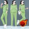 Fashionable Sports Casual Suit for Women in Autumn and Winter, Hooded Long-sleeved Loose Sweatshirt and Trousers Two-piece Set