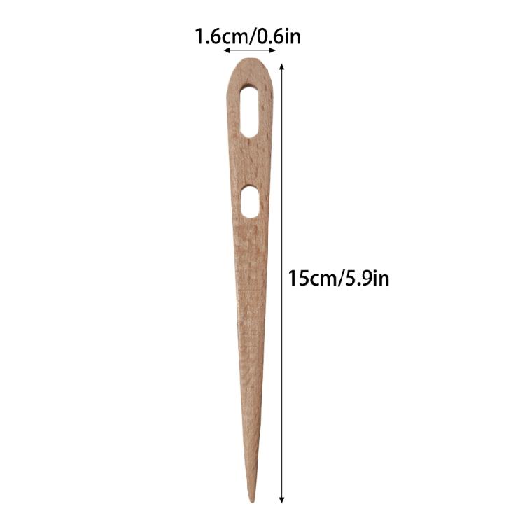 Wood Crochet Needle Double Hole Crochet Needle 15mm Crochet Needle