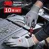 3M Comfort Grip Work Genuine Overseas Product Gloves, Gray, 10-Pair Set, (Size M)