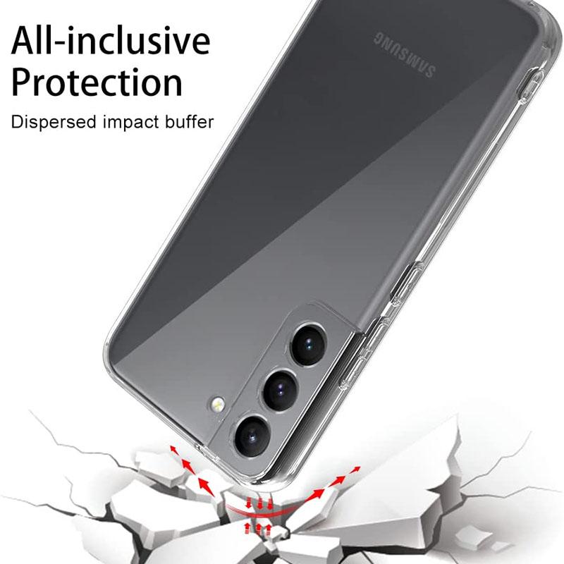 Voller Kameraschutz Silikon Soft Case für Samsung Galaxy S23 S22 S21 Plus FE Clear Back Case Ultra Thin Back Cover Coque TPU
