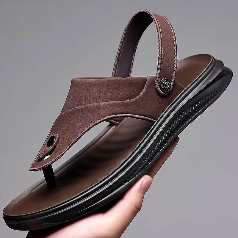 2025 New Sandals Men Wear Soft Soles Two Wear Casual Non-slip Fashion Beach Shoes Men's Flip-flops