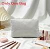 Polyester Striped Travel Toiletry Bag With Breathable Design For Men And Women