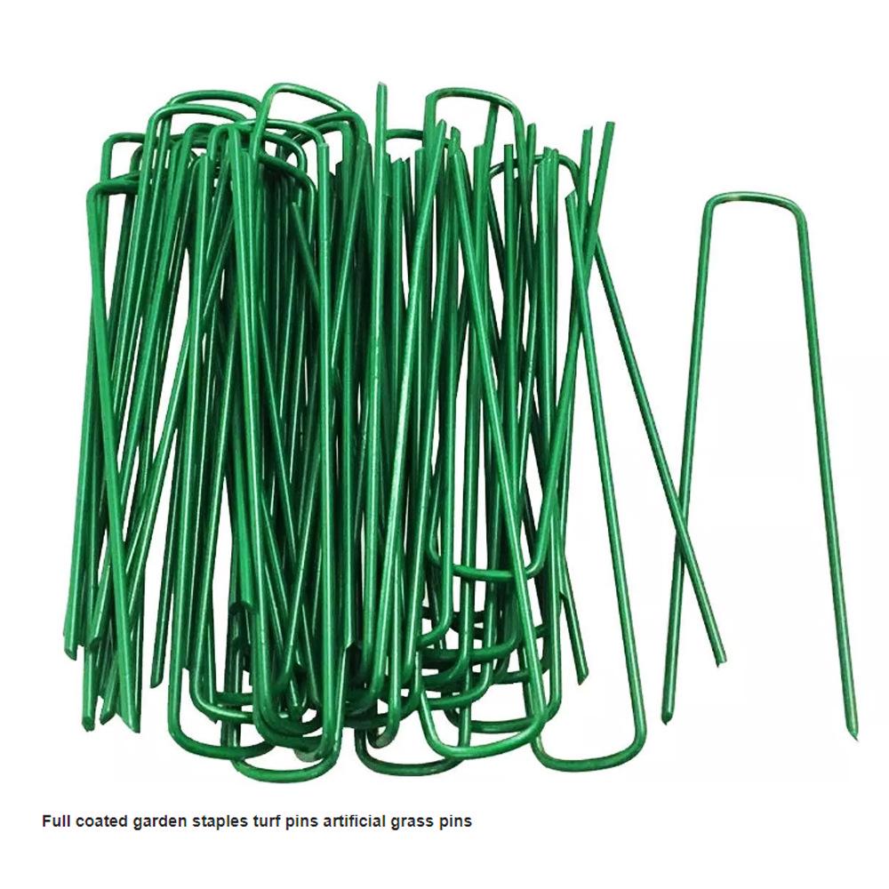 Galvanized Steel U-Shaped Ground Nails for Weed Barrier Fabric and Geotextile Fixing.
