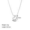 Elegant Personalized Double Heart Pendant Titanium Steel Necklace for Women