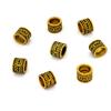 20 Stück/Los Tibetische Gold Silber Abstandshalter Perlen Legierung Großes Loch Charm Perlen für DIY Schmuck Armbänder Herstellung Zubehör