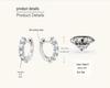 Korean Moissanite Sterling Silver Luxury Earrings & Hoops