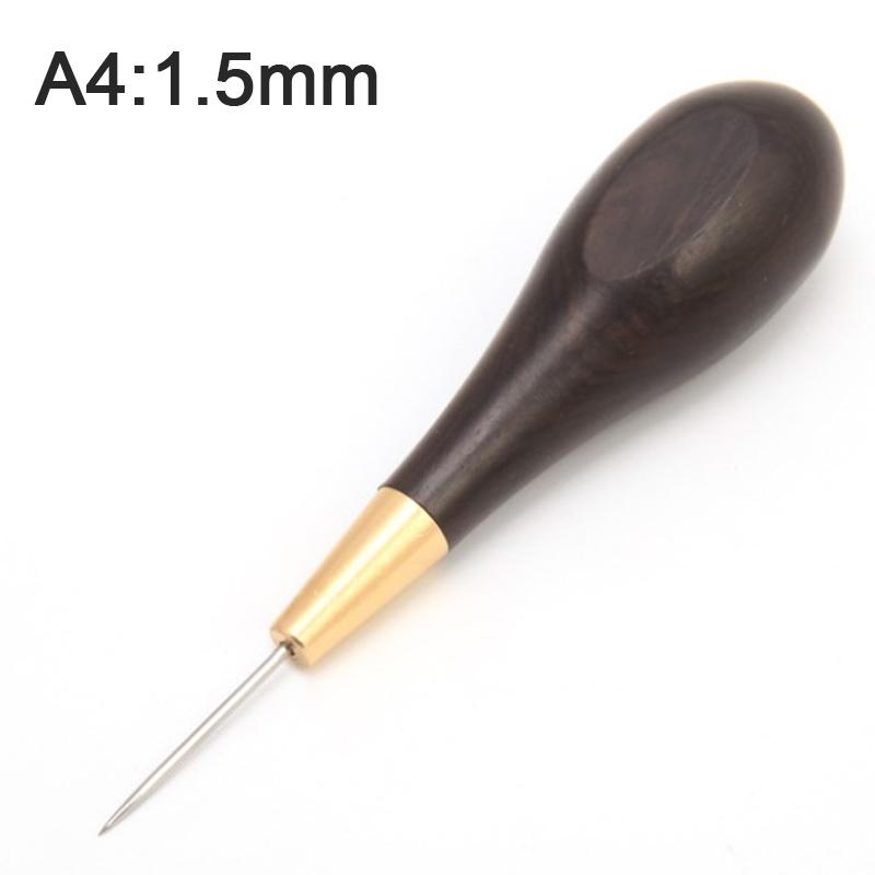 

1 шт. Шило для вышивания кожи ромбовидной формы из черного дерева и латуни, инструмент для рукоделия 1.5MM