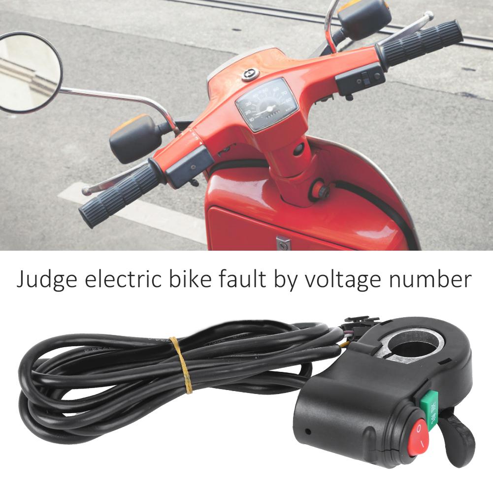 2PCS Plastic Black 98percent  Efficiency Real Time Display Thumb Cruising Multifunction Electric Bike