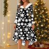 Christmas Party Printed Dresses For Women Vintage Christmas Midi Dress Casual Dresses Cocktail Dress Party Festive Dresses