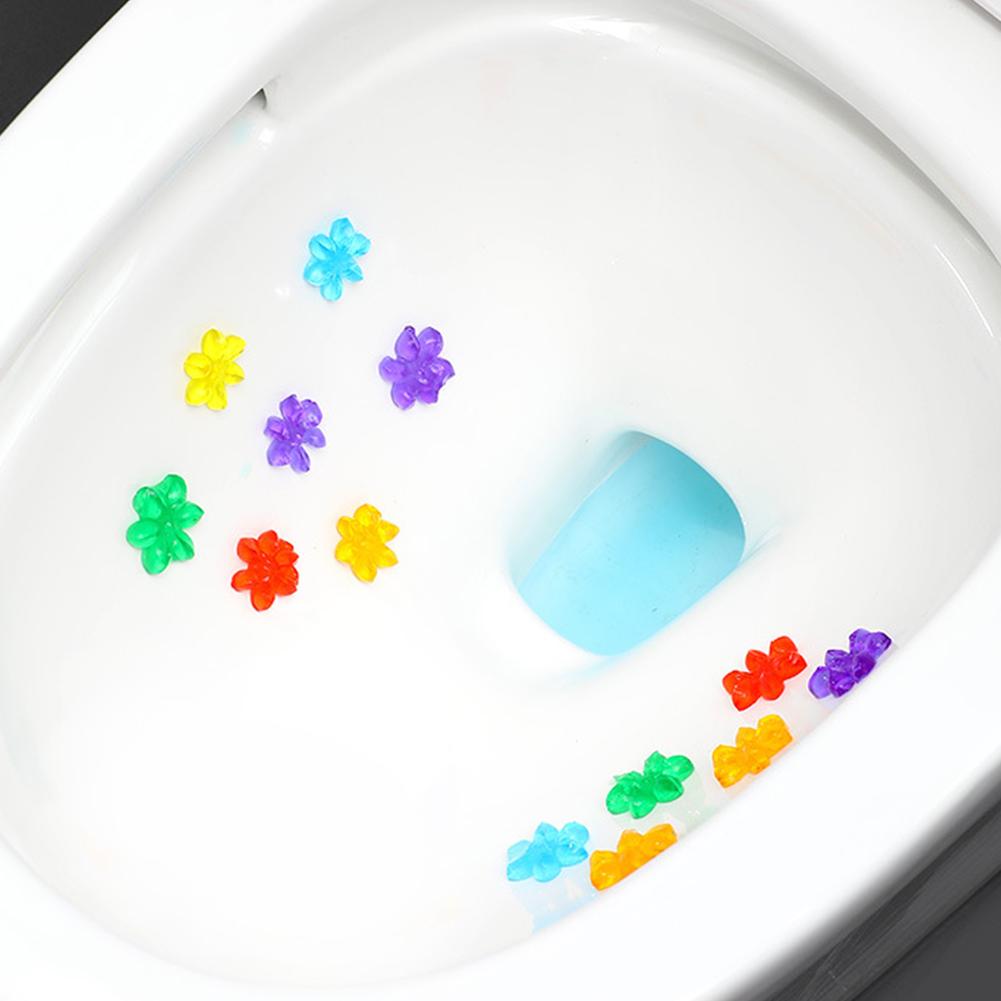 Needle Design Toilet Gel Stamp Flower Shape Toilet Fragrance Deodorant Odor Removal Multi Flavors Bathroom Cleaning Supplies