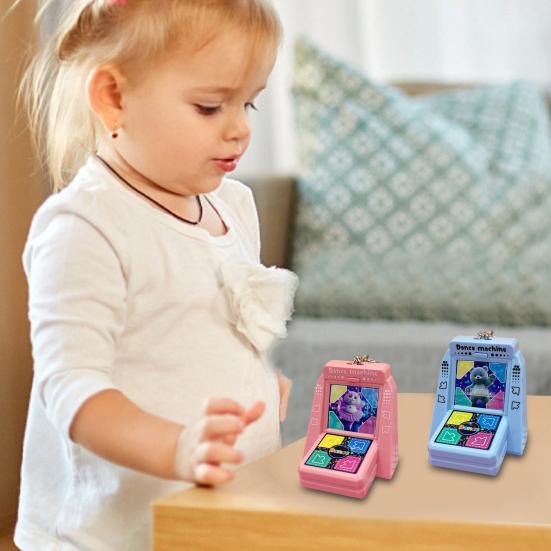 Mini Arcade Dance Machine Keychain with Music Reaction Training Handheld Game Console Kids Adults Battery Operated Dance Game Machine Keyring Toy