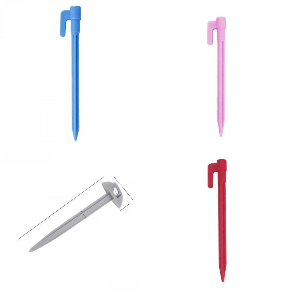 Camping Tent Pegs With Plastic Spiral Nails For Outdoor Shelter Securement