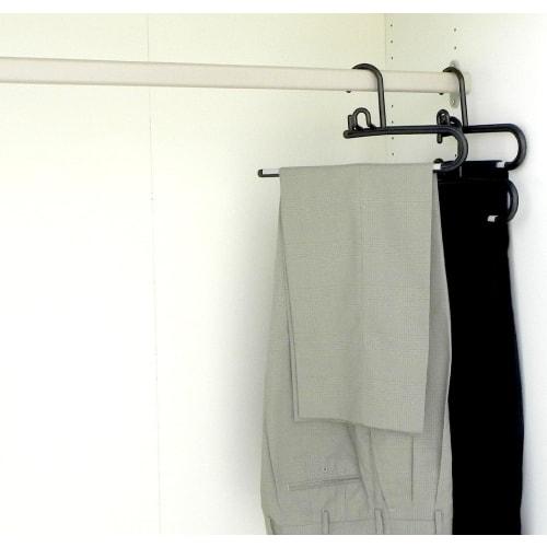 Shinko Hanger (Shinkohanger) Best Line Relay Stop Bars, Set of 4 (2 bars), Black, Made in Japan, Rack for Pants, Laundry, Towels, Slacks, Bath Towels,