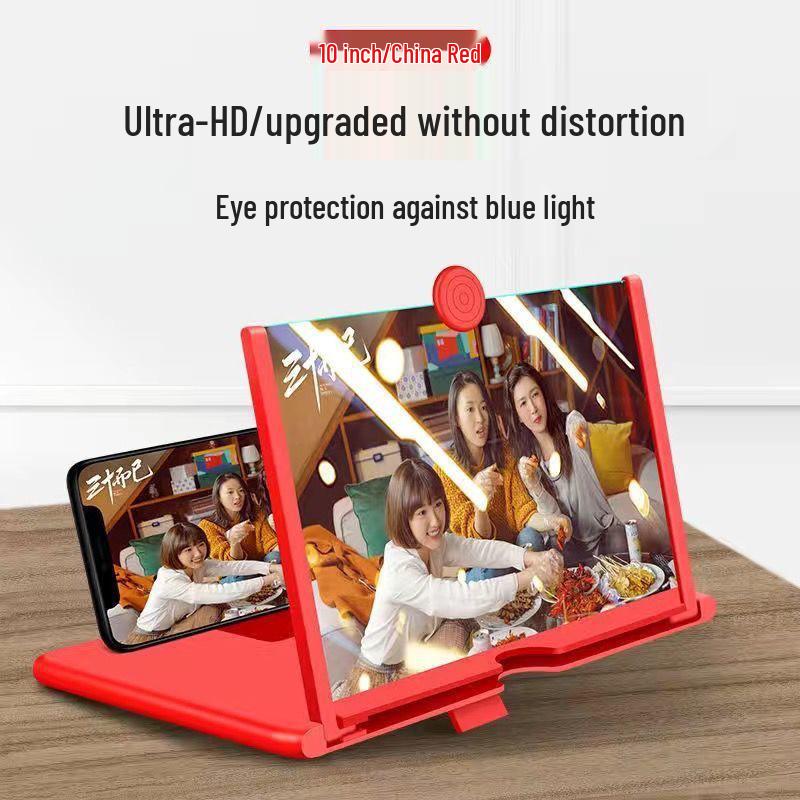 HD Mobile Phone Screen Magnifier with 10-inch and 12-inch Stretchable Phone Holder