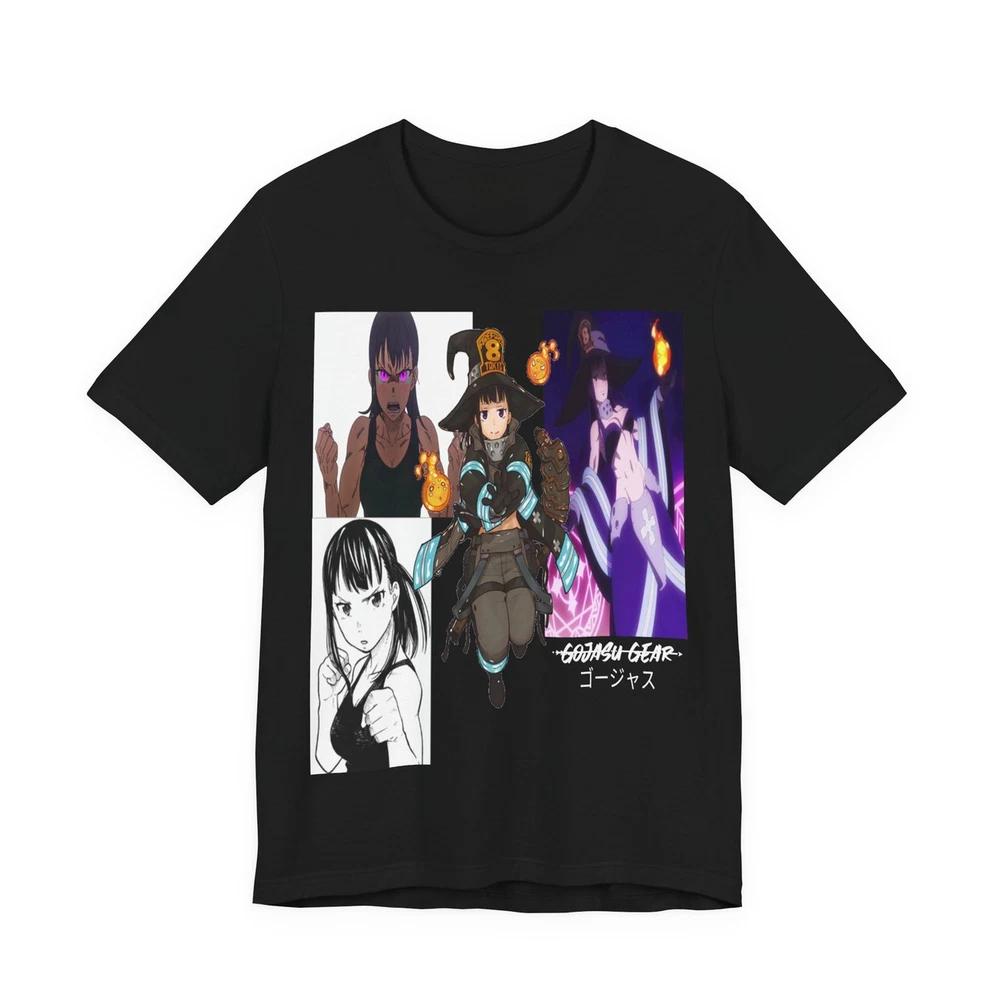 Anime Fire Force Maki Gojasu T Shirt Size S 4XL BLACK Size S 4XL S