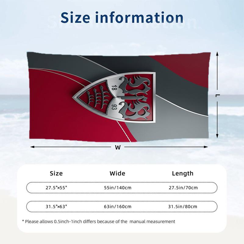 Asciugamano da Spiaggia Calcio VfB Stuttgart Morbida Microfibra Asciugamano Estivo Asciugatura Rapida Assorbente per Spiaggia Piscina Viaggio