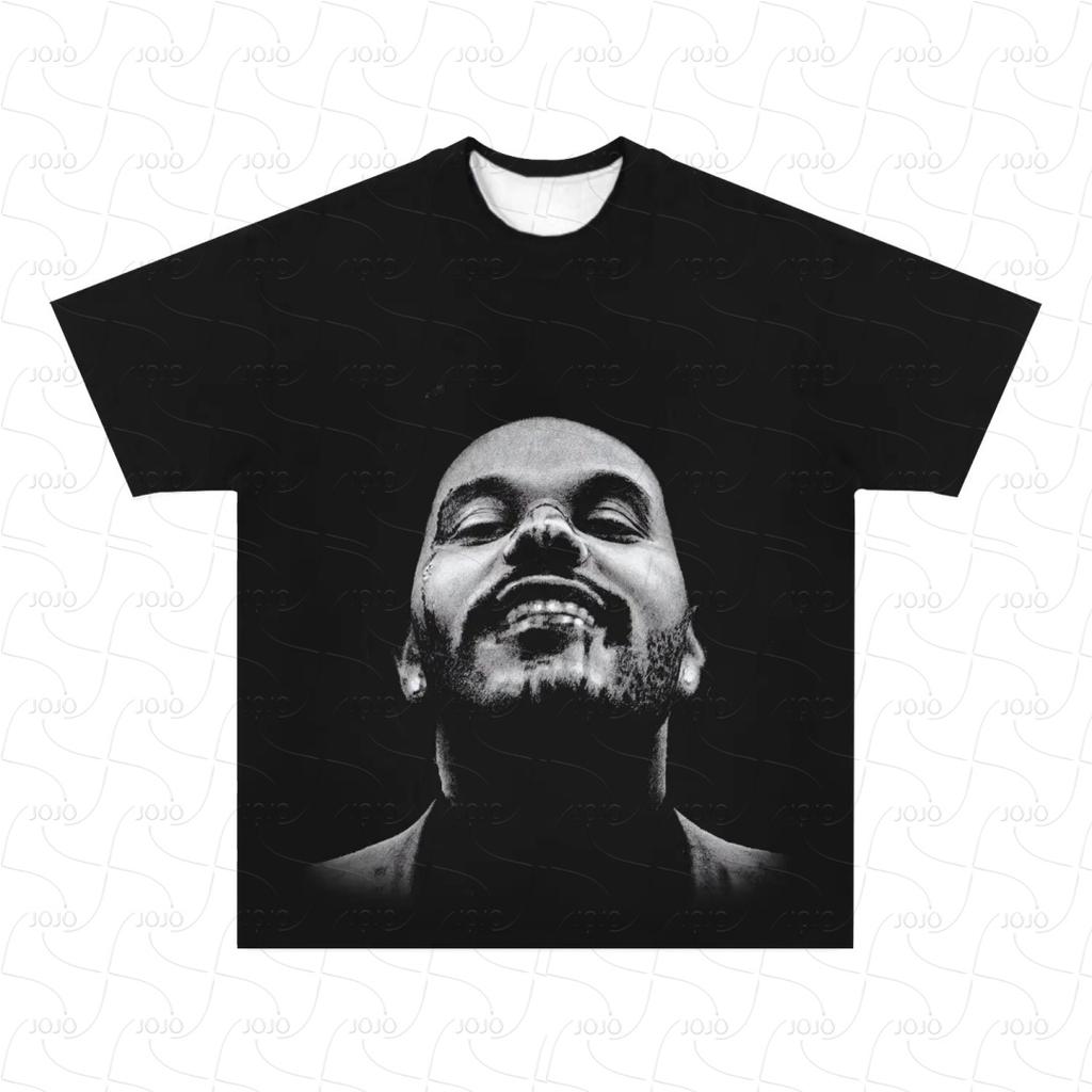 Echter Rapper The Weeknd Retro Grafik T-Shirt Herren Hip Hop Kleidung Y2k Unisex Mode Übergroßes Gangster Oberteil Geschenk für Fan
