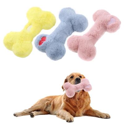 Osso d'amore peluche carino cane vocale giocattoli contenenti bb chiamato molare resistente al morso gioco interattivo forniture per animali domestici
