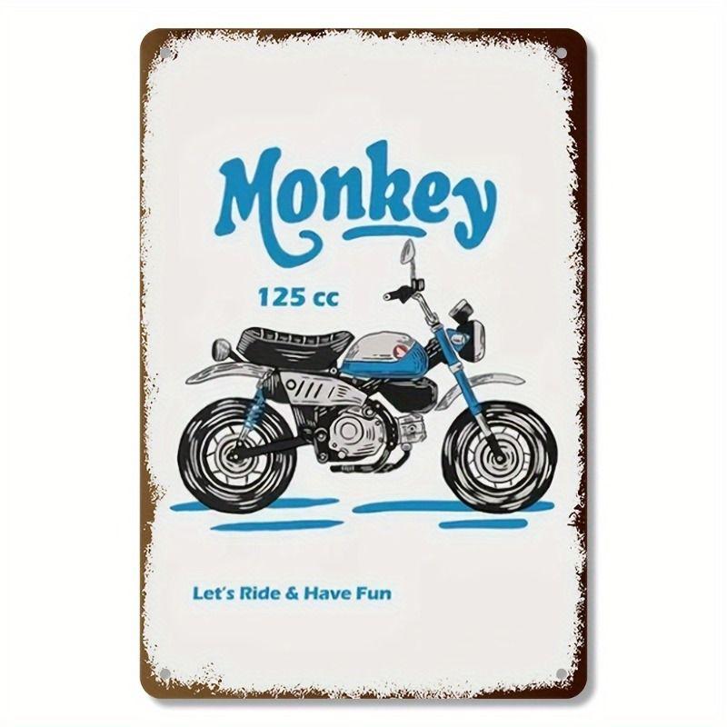 Retro Tin Motorcycle Wall Art for Cafe Bar Garage Decor
