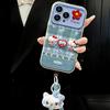 Plaid Kt Cat Doll Lanyard for Apple 17 Cute Phone Case 15promax Flip Window Iphone16