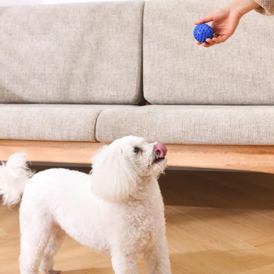 Tough Dog Chew Toy Indestructible Dog Chew Ball for Aggressive Chewers Interactive Squeaky Ball Toy for Large Medium Dogs