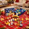 Interactive Christmas Surprise Toy 24 Days Nativity Advent Calendar for Kids, Countdown Decoration Children with Mini Figurines, Holiday